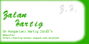 zalan hartig business card